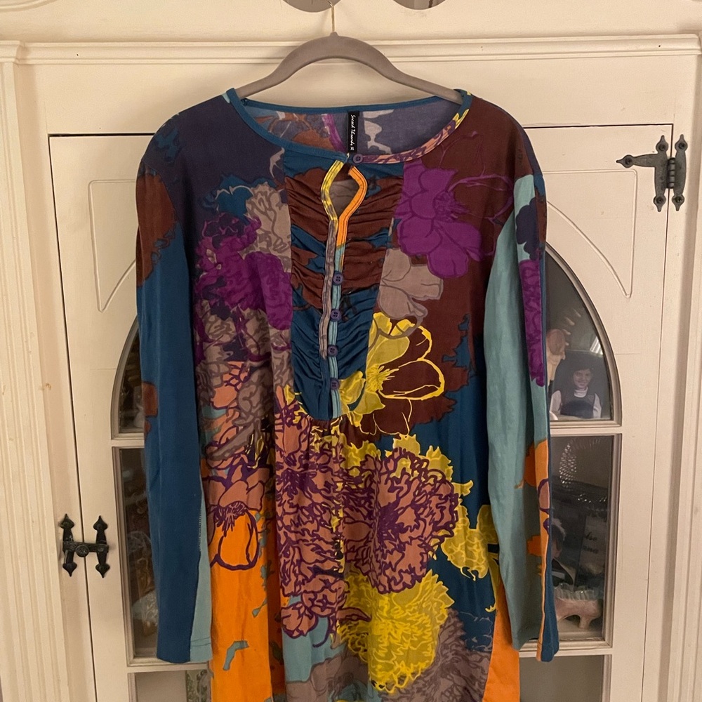 Sacred Threads Multicolor Artistic Top